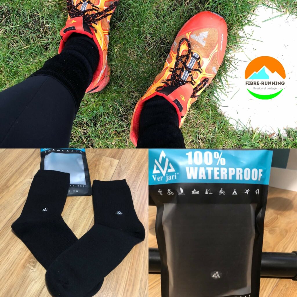 Test chaussettes sport waterproof 100% Verjari en mode trail